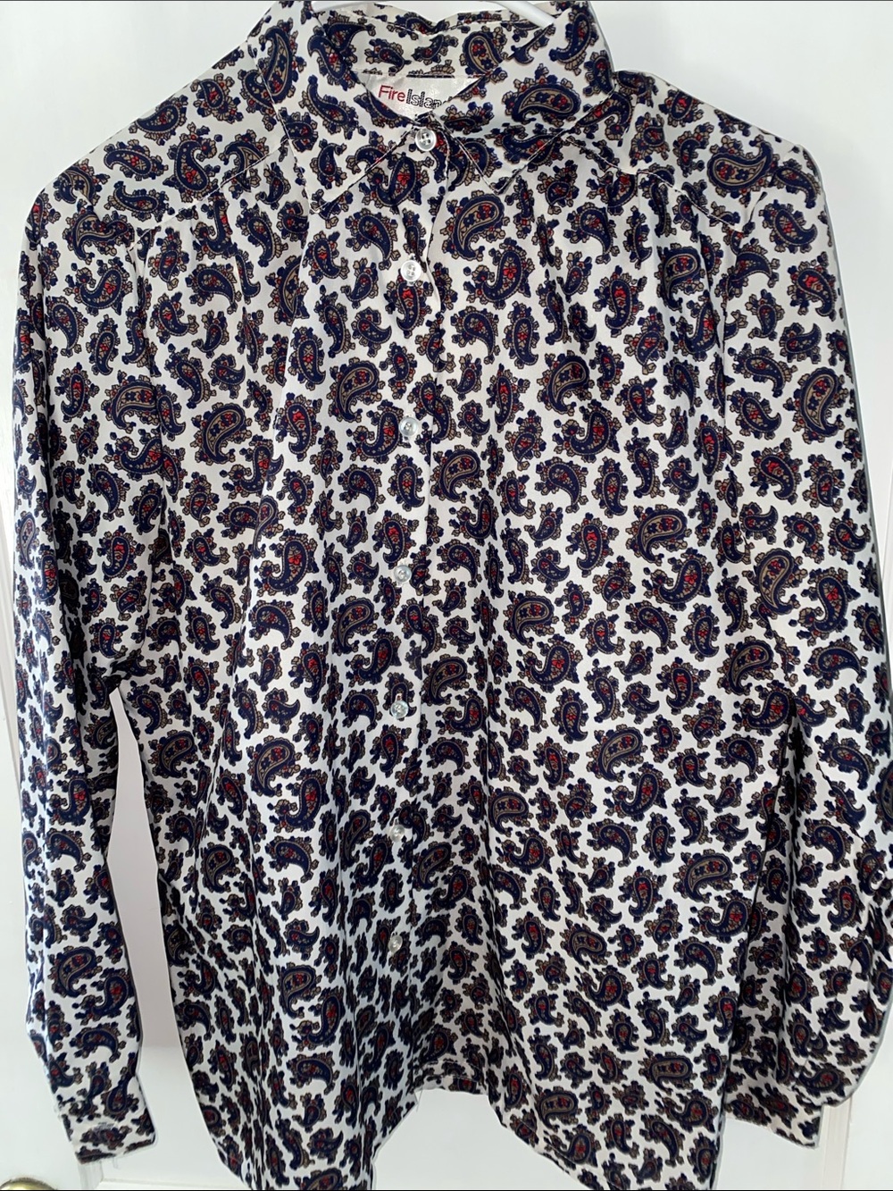 Vintage 90s Paisley Floral Button Up Blouse Proffitts Grannycore M